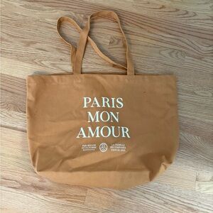 Sezane Paris Mon Amour Canvas Tote Bag